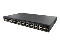 Cisco 550X Series SG550X-48P - Commutateur - C3 - Géré - 48 x 10/100/1000 (PoE+) + 2 x 10 Gigabit SFP+ + 2 x combo 10 gigabits SFP+ - Montable sur rack - PoE+ (382 W) - reconditionné SG550X-48P-K9EU-RF