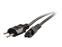 C2G Swiss Laptop Power Cord - Câble d'alimentation - IEC 60320 C5 pour SEV 1011 (M) - CA 250 V - 2 m - moulé - noir - Suisse 80647