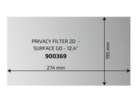 PORT Connect - Filtre de confidentialité pour ordinateur portable - écran tactile - à double sens - adhésif - noir 900369
